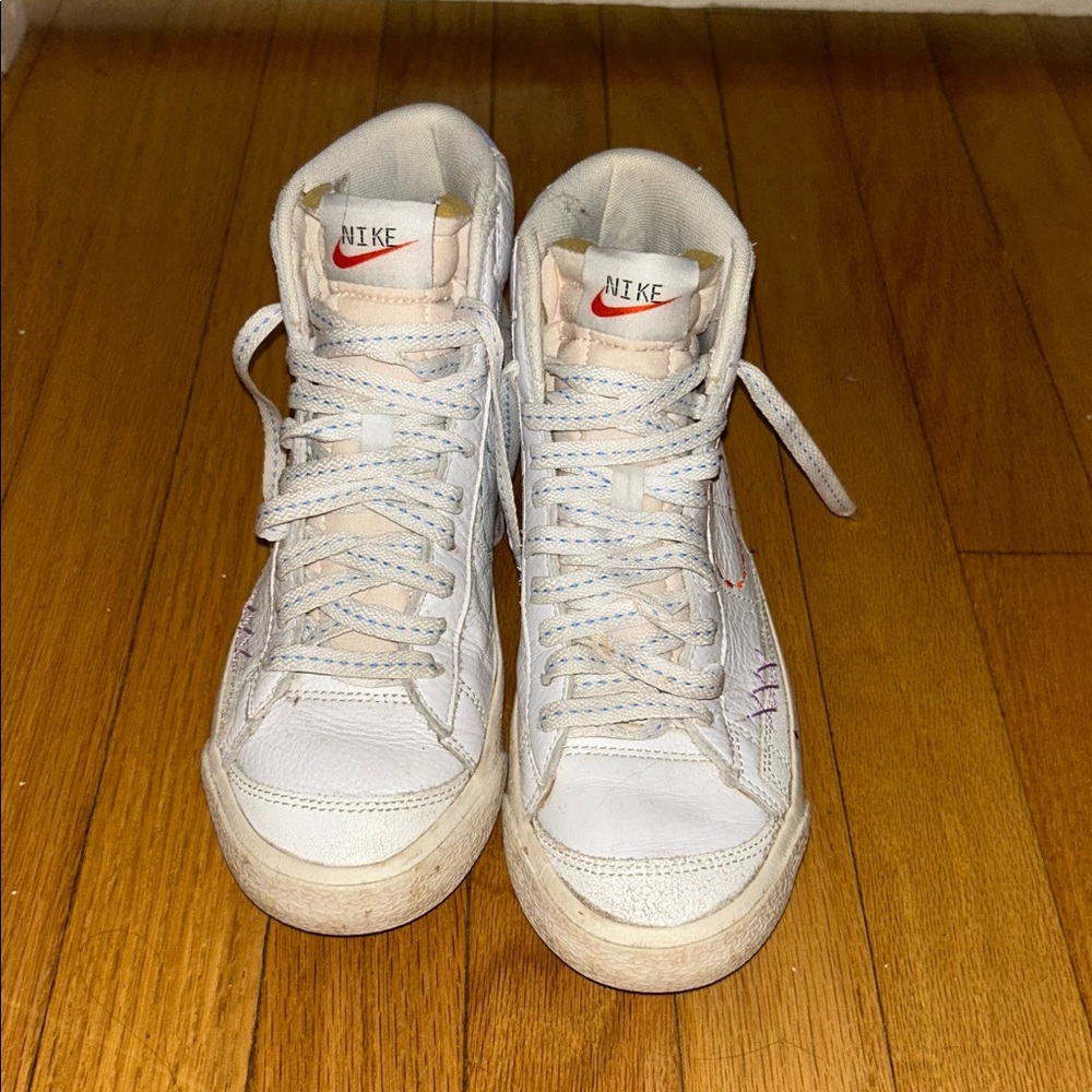Nike White and Cream blazers lightly used